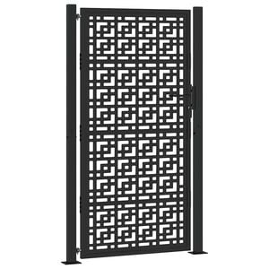 vidaXL Hageport svart 100x175 cm st&aring;lkorsdesign