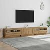 vidaXL TV-benk med LED-lys artisan eik 260x35x40 cm konstruert tre