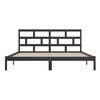 vidaXL Sengeramme svart heltre furu 200x200 cm