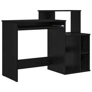 vidaXL Skrivebord Svart Eik 120,5 x 44 x 88,5 cm Konstruert tre