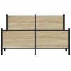 vidaXL Sengeramme i metall uten madrass sonoma eik 150x200 cm