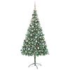vidaXL Kunstig juletre med 300 LED med stativ gr&oslash;nn 210 cm PVC og st&aring;l