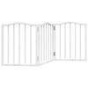 vidaXL Hundeport sammenleggbar 3 paneler hvit 150 cm poppeltre