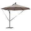 vidaXL Kantilever bananparasol Gråbrun 294 x 294 x 248 cm