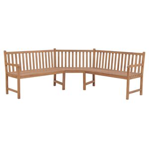 vidaXL Hj&oslash;rnebenk for hage 185x185x90 cm heltre teak