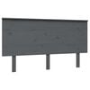 vidaXL Sengegavl gr&aring; 144x6x82,5 cm heltre furu