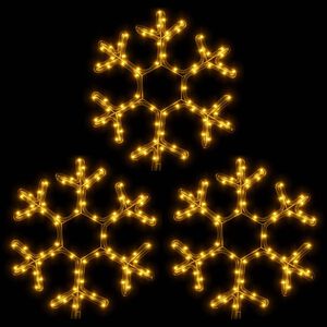 vidaXL Julesn&oslash;fnuggfigurer med LED 3 stk varmhvit 38x37 cm