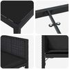 vidaXL Hage Spisegruppe 5 pcs Svart polyrotting