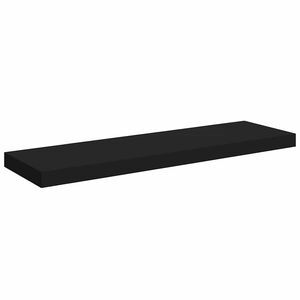 vidaXL Flytende vegghylle svart 80x23,5x3,8 cm MDF