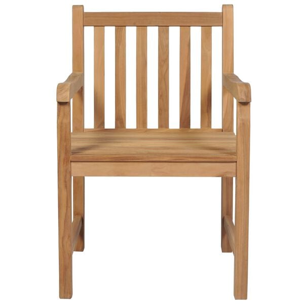 vidaXL Utestoler 4 stk heltre teak