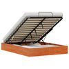 vidaXL Ottoman Seng Ramme med Oppbevaring VoksBrun 135 x 190 cm