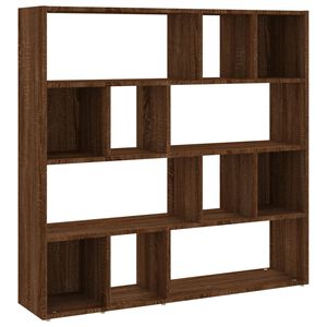 vidaXL Bokhylle/romdeler brun eik 105x24x102 cm