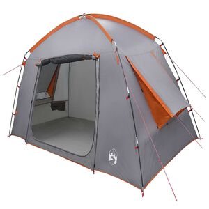 vidaXL Hyttetelt med tak Gr&aring; og Oransje 210 x 210 x 138 cm Polyester