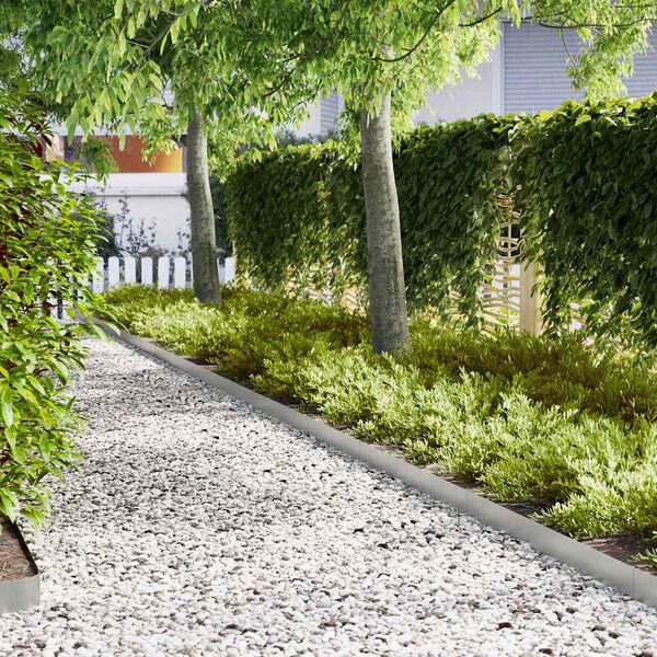 vidaXL Gjerdekant 20 pcs s&oslash;lv 100 x 0.05 x 20 cm Galvanisert St&aring;l