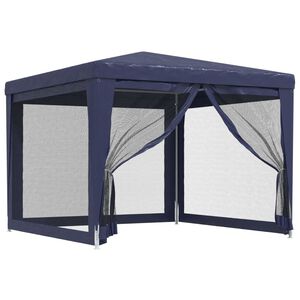 vidaXL Festtelt med 4 sidevegger av netting bl&aring; 3x3 m HDPE