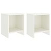 vidaXL Nattbord 2 stk hvit 35x30x40 cm heltre furu