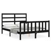 vidaXL Sengeramme med hodegavl svart 140x190 cm heltre