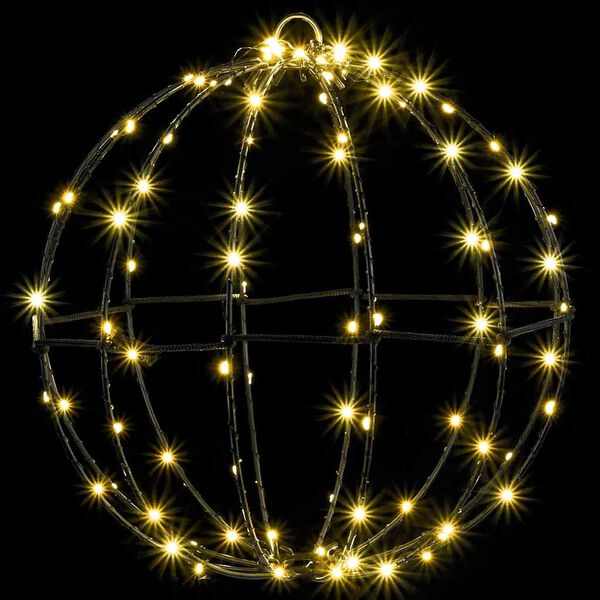 vidaXL Kule med 96 LED Varmhvit 30 cm Metall