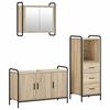 vidaXL Baderomsskapsett 3 stk. Sonoma eik 40 x 36 x 109,5 cm