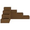 vidaXL Hageplantekasse 4 etasjer 80,5x79x36 cm honningbrun heltre furu