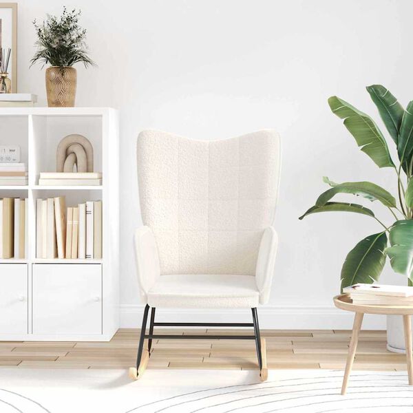 vidaXL Gyngestol Krem Sherpa-stoff