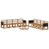 vidaXL Utend&oslash;rs sofa-sett 7 pcs Naturlig Solid akasietre
