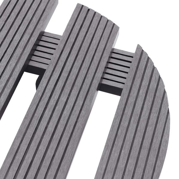 vidaXL Pottetraller 4 stk gr&aring; &Oslash;30x7,5 cm WPC