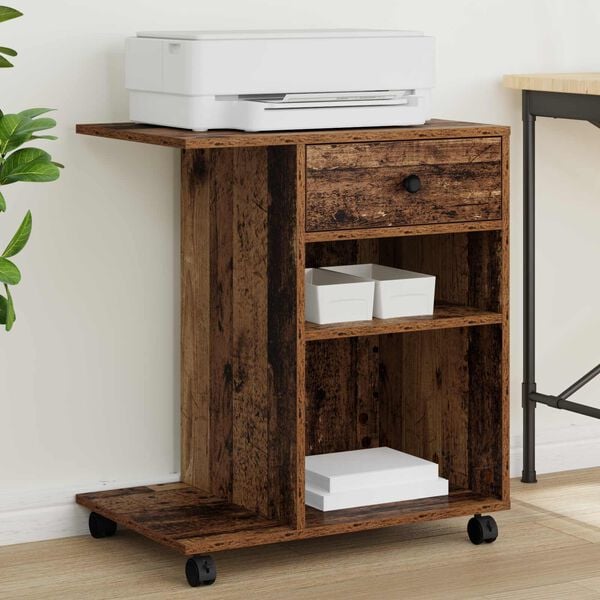 vidaXL Skiverstativ Gammelt tre 60 x 40 x 68.5 cm Konstruert tre