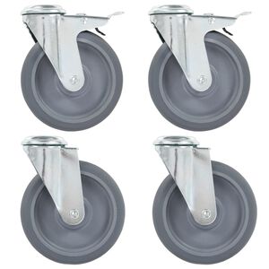vidaXL Svinghjul med bolthull 4 stk 125 mm