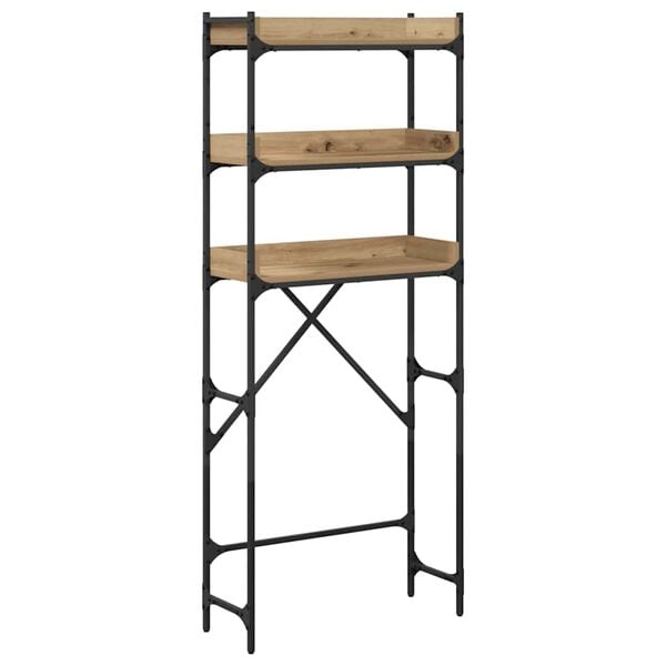 vidaXL Vaskemaskinhylle med hylle 67 x 25 x 163 cm Konstruert tre