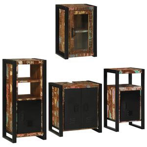 vidaXL Baderomsinnredningssett 4 stk. Flerfarget 55 x 35 x 60 cm