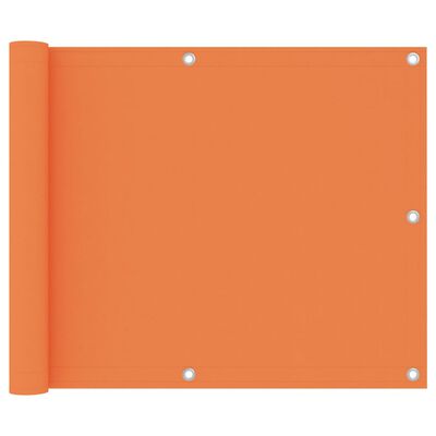 vidaXL Balkongskjerm oransje 75x600 cm oxfordstoff