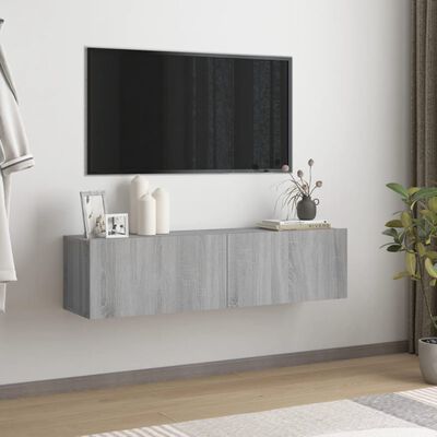 vidaXL TV-benk grå sonoma 120x30x30 cm konstruert tre