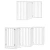 vidaXL Hundeport sammenleggbar 9 paneler hvit 450 cm poppeltre