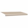 vidaXL Innvendbar Markise Beige 400 x 200 cm stoff