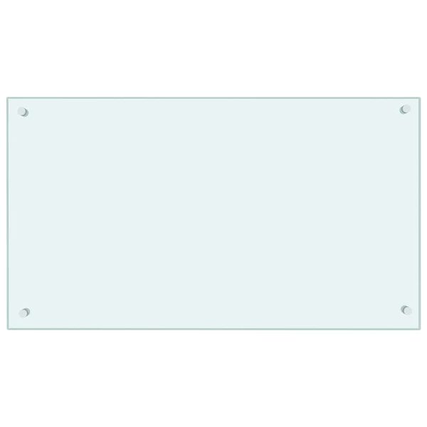 vidaXL Kj&oslash;kkenplate melkefarget 90x50 cm herdet glass