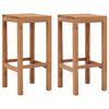vidaXL Barkrakker 2 stk heltre teak