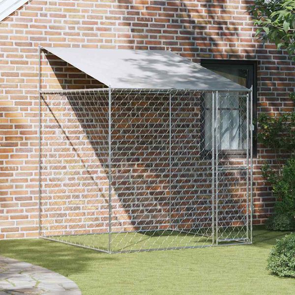 vidaXL Hundebur 200 x 200 x 258 cm Stål og PE