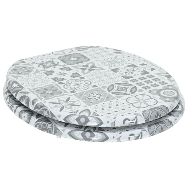 vidaXL Toalettsete Gr&aring; 44 x 38 cm MDF-plater