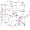 vidaXL Nattbordskap Artisan Eik 40 x 42 x 55 cm Konstruert tre