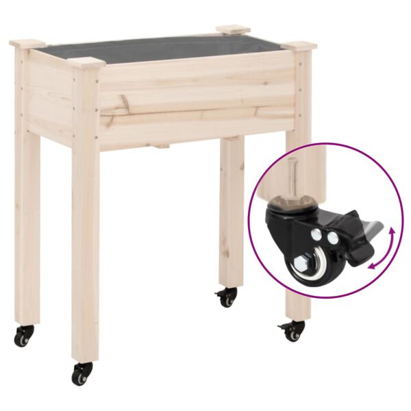 vidaXL Hjul til plantekasser 4 stk svart 8x3,5x8 cm jern