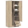 vidaXL Garderobe sonoma eik 80x52x180 cm konstruert tre