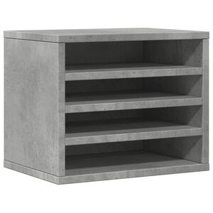 vidaXL Hylle til skrivebord betonggr&aring; 36x26x29,5 cm konstruert tre