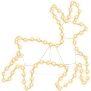 vidaXL Julereinsdyrfigur med 72 lysdioder varmhvit 57x55x4,5 cm