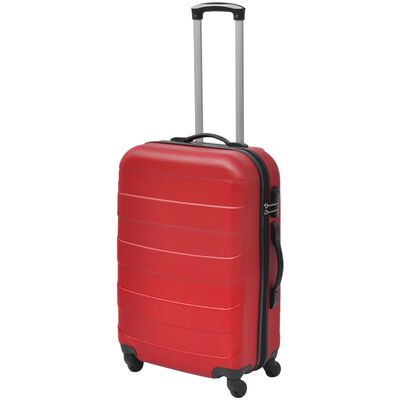 vidaXL Hard koffertsett 3 stk rød 45,5/55/66 cm