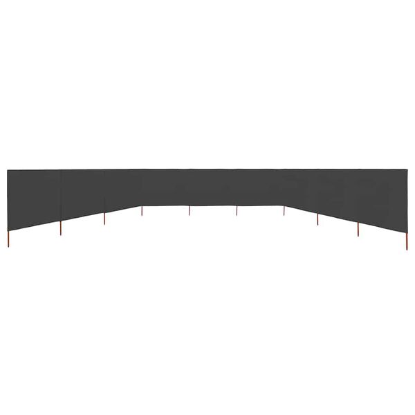 vidaXL Vindskjerm 9 paneler stoff 1200x120 cm antrasitt