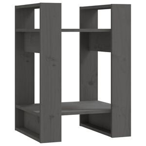vidaXL Bokhylle/romdeler gr&aring; 41x35x57 cm heltre furu