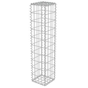 vidaXL Gabion med topp- og bunndekke galvanisert st&aring;l 20x20x100 cm