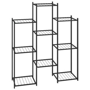 vidaXL Blomsterstativ 83x25x100 cm svart jern