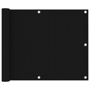 vidaXL Balkongskjerm svart 75x300 cm oxfordstoff